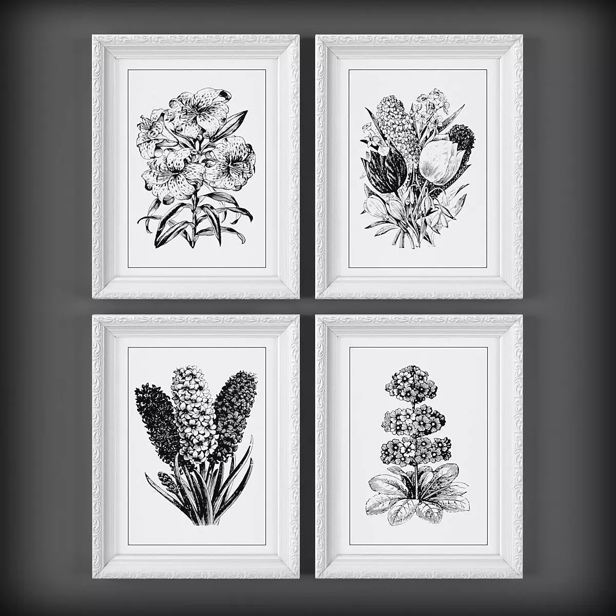 Picture Frames Low-poly 3D model_0