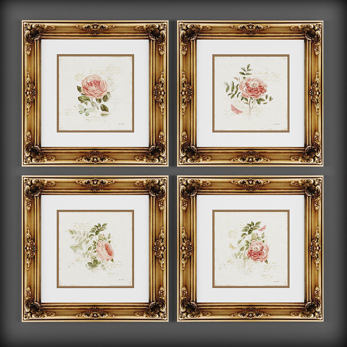 Picture Frames Low-poly 3D model_1