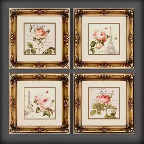 Picture Frames Low-poly 3D model