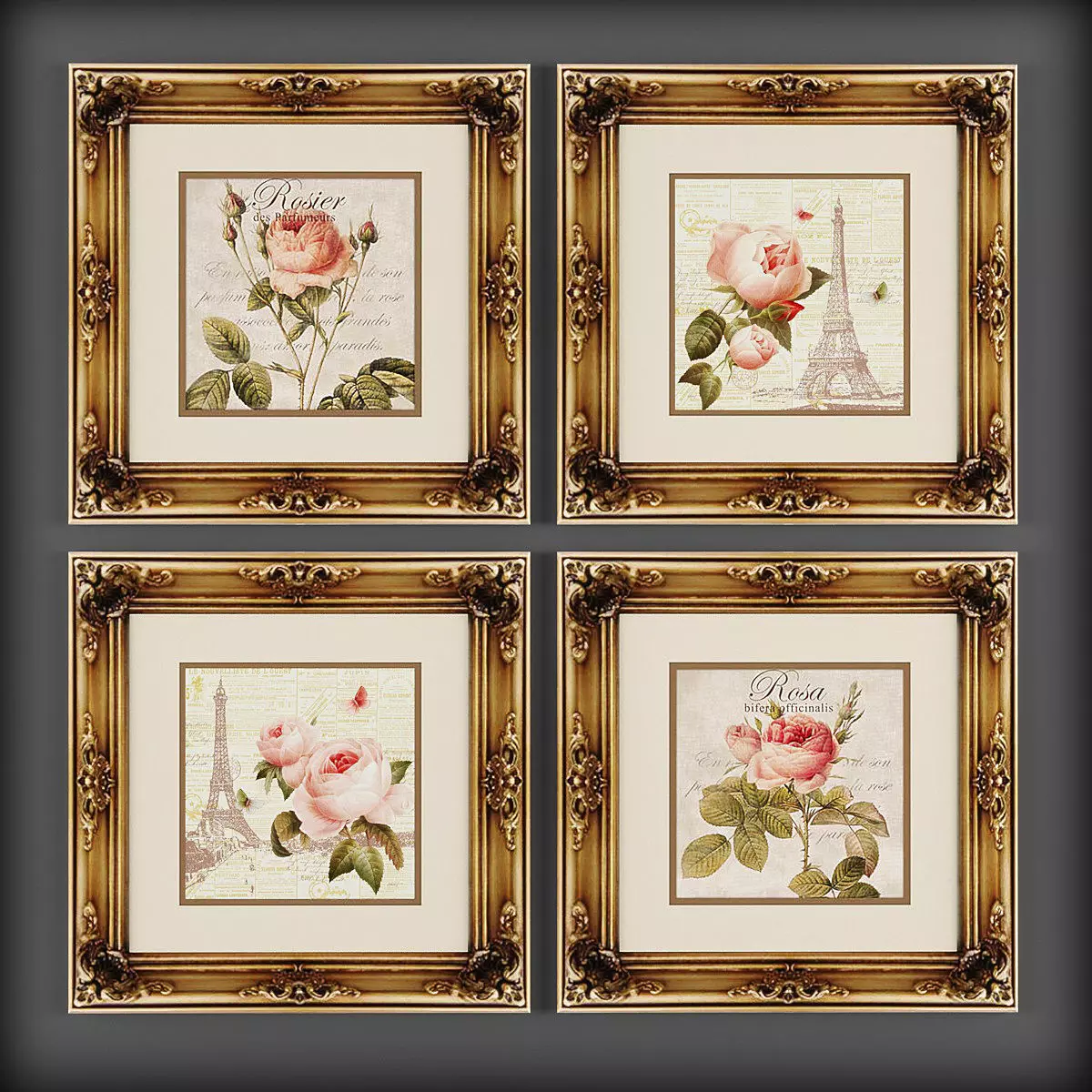 Picture Frames Low-poly 3D model_0