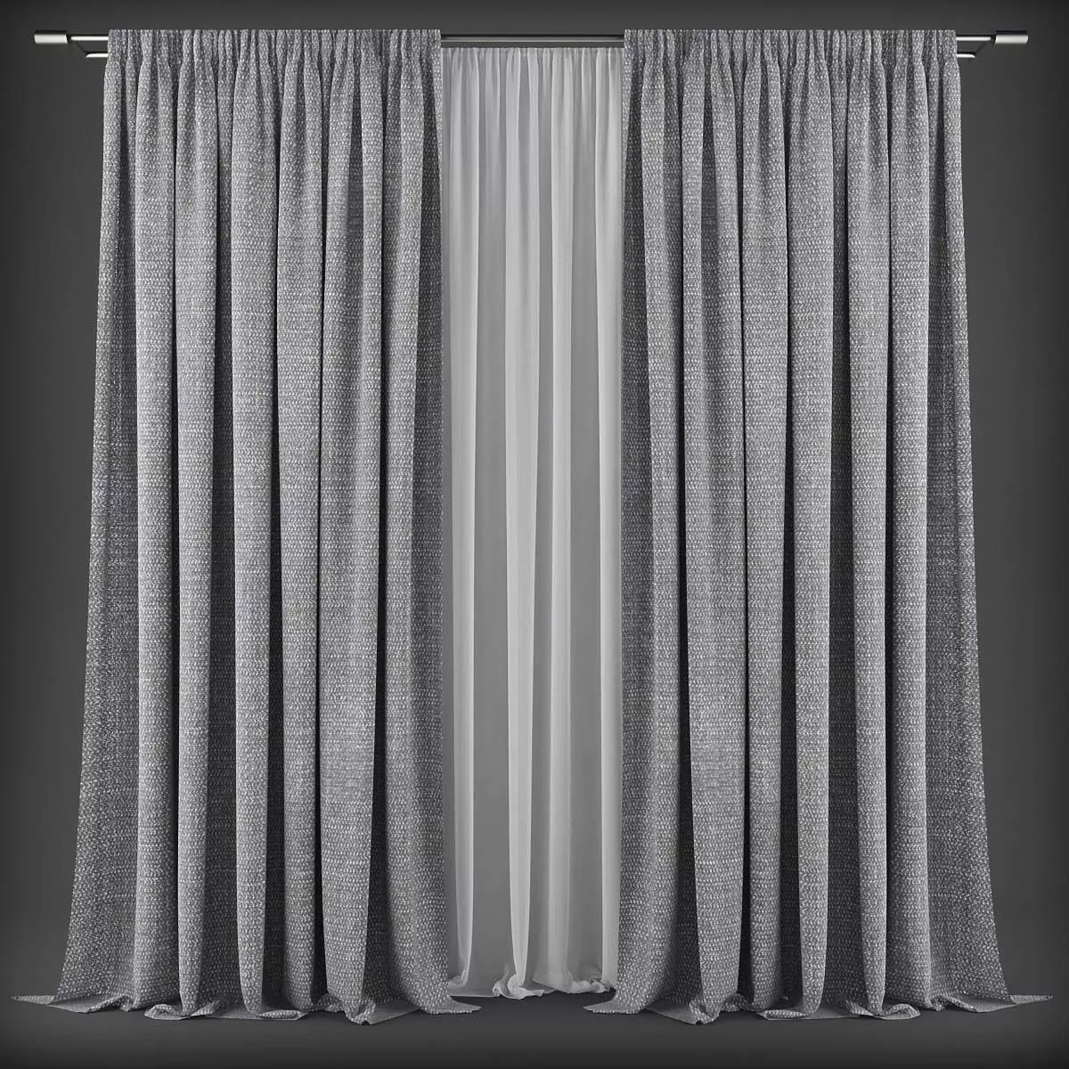 Curtain 3D model 316 Low-poly 3D model_0