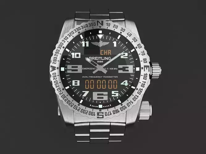 Breitling Emergency II Mens Watch 3D model