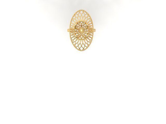 An 04 gold ring with intricate design 3D print model_1