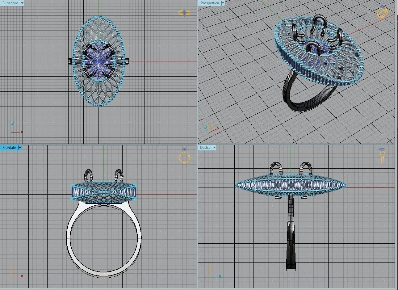 An 04 gold ring with intricate design 3D print model_2