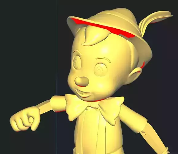 Pinocchio cartoon character 3D print model