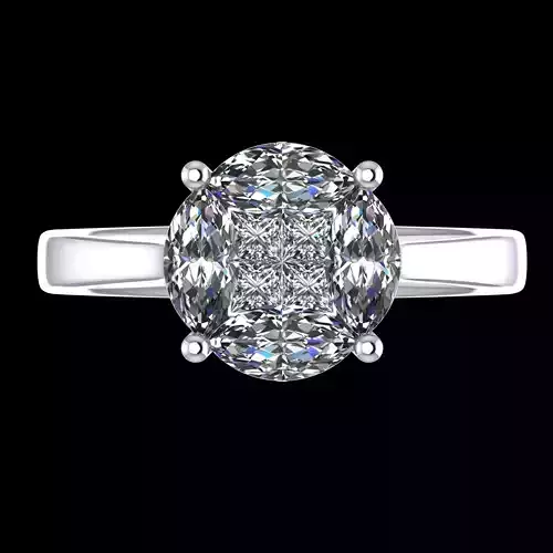 illusion ring setting 3 carat look
