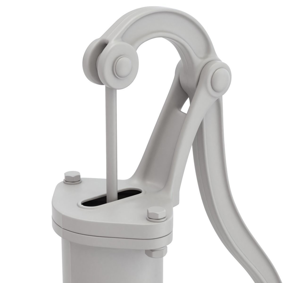 Vintage Water Hand Pump With Bucket 3D model_17