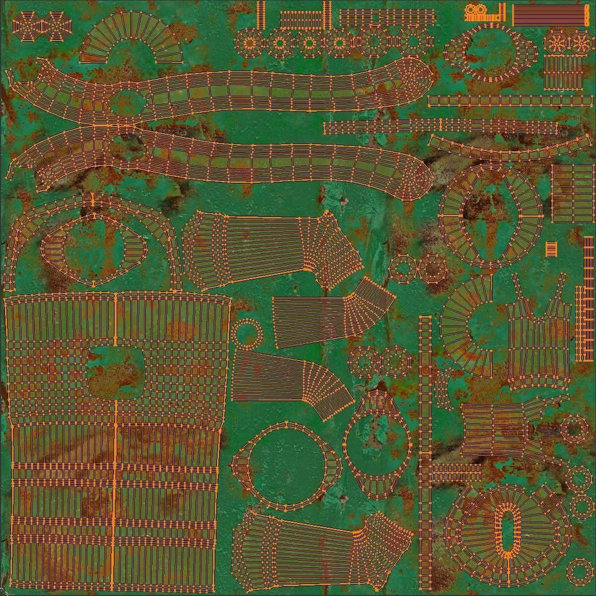 Vintage Water Hand Pump With Bucket 3D model_13