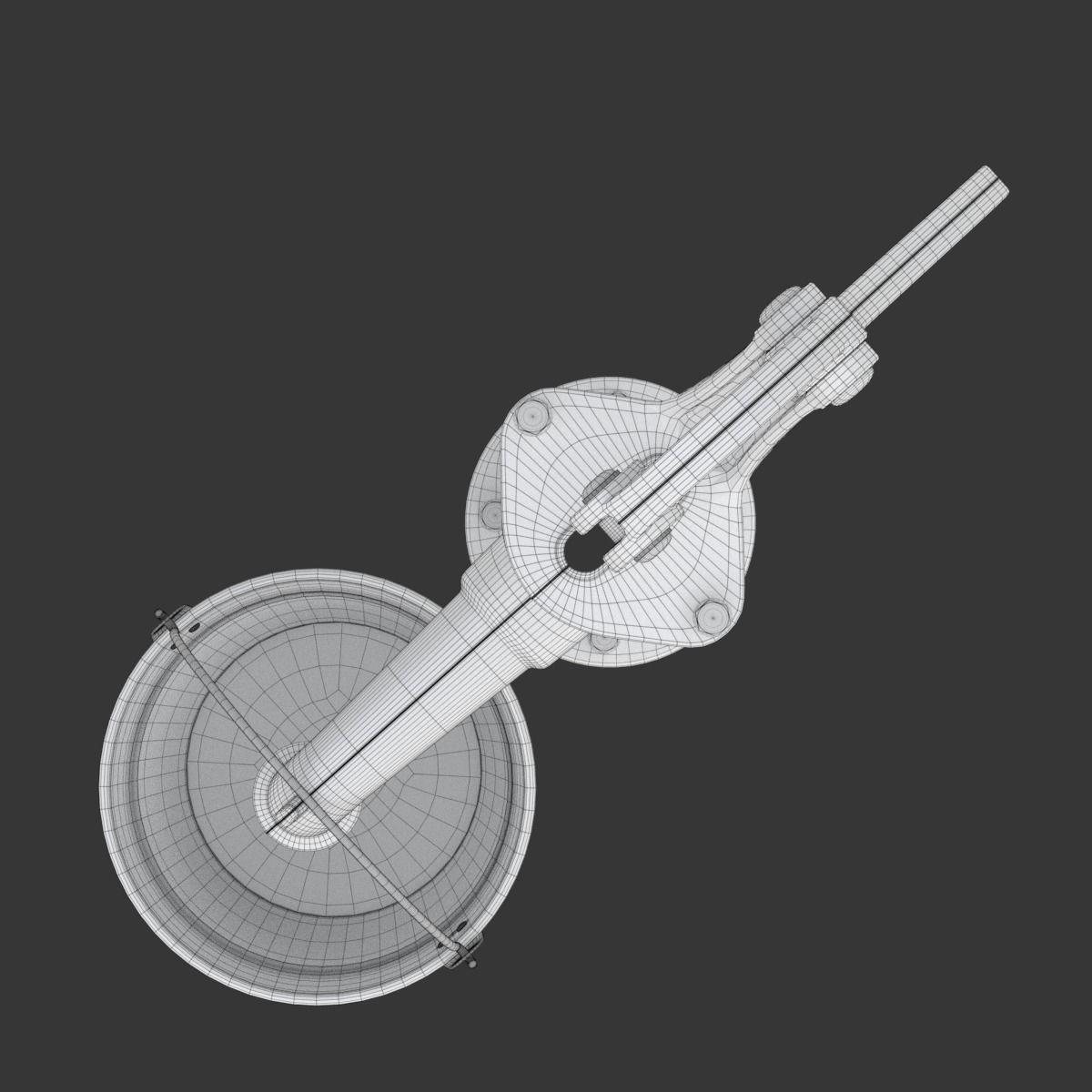 Vintage Water Hand Pump With Bucket 3D model_29