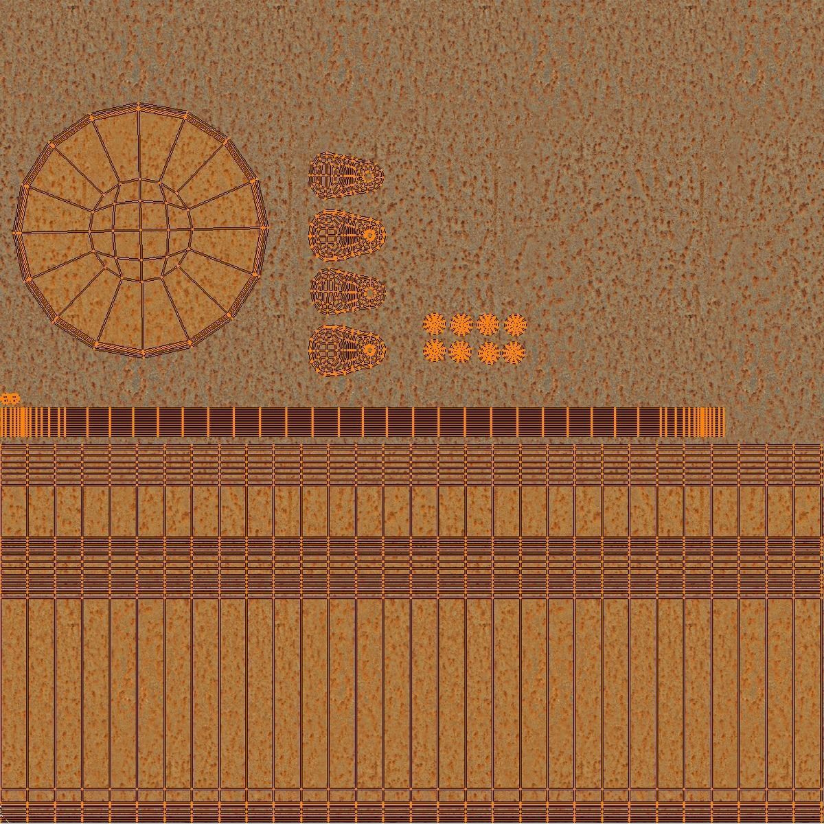 Vintage Water Hand Pump With Bucket 3D model_14