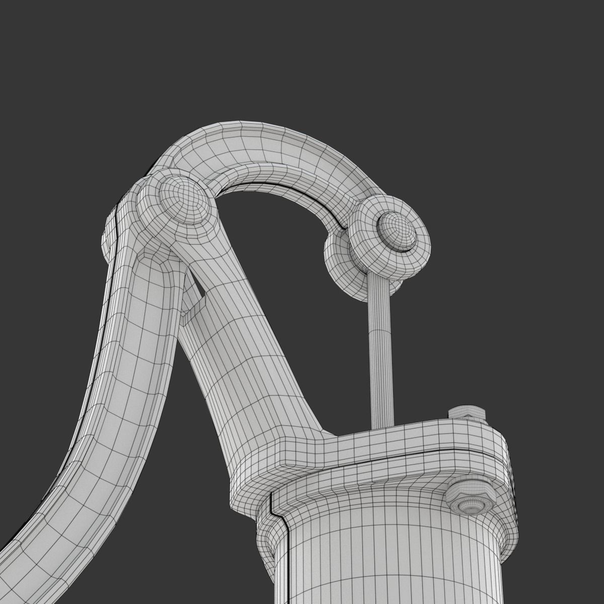 Vintage Water Hand Pump With Bucket 3D model_26