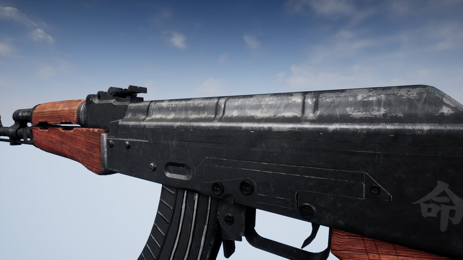 AK 47 - PBR and Diffuse Texture Only Low-poly 3D model_4
