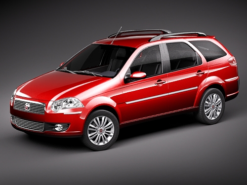Fiat New Palio Weekend 2009 3D Model 3D model_6