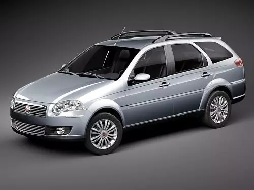 Fiat New Palio Weekend 2009 3D Model 3D model_0