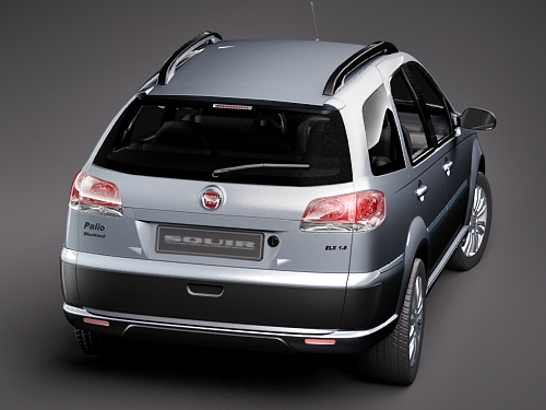 Fiat New Palio Weekend 2009 3D Model 3D model_3