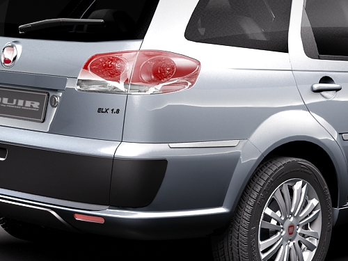 Fiat New Palio Weekend 2009 3D Model 3D model_5