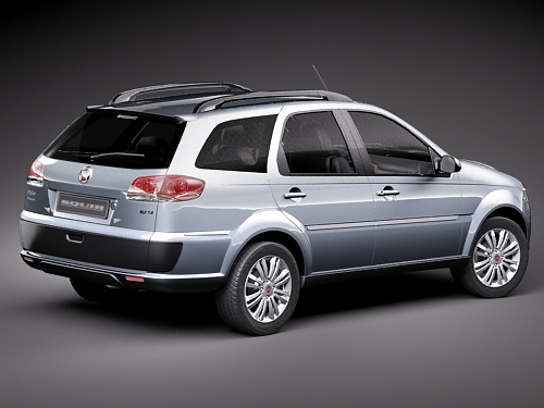 Fiat New Palio Weekend 2009 3D Model 3D model_4