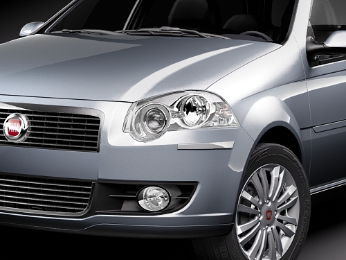 Fiat New Palio Weekend 2009 3D Model 3D model_2