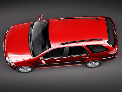 Fiat New Palio Weekend 2009 3D Model 3D model_8