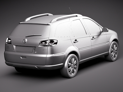 Fiat New Palio Weekend 2009 3D Model 3D model_10