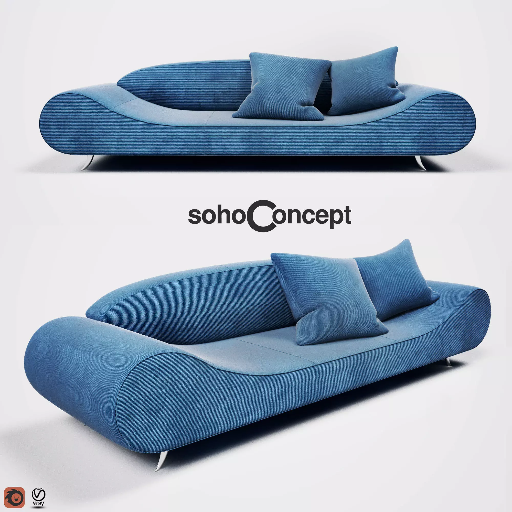 Harmony Sofa 3D model_0