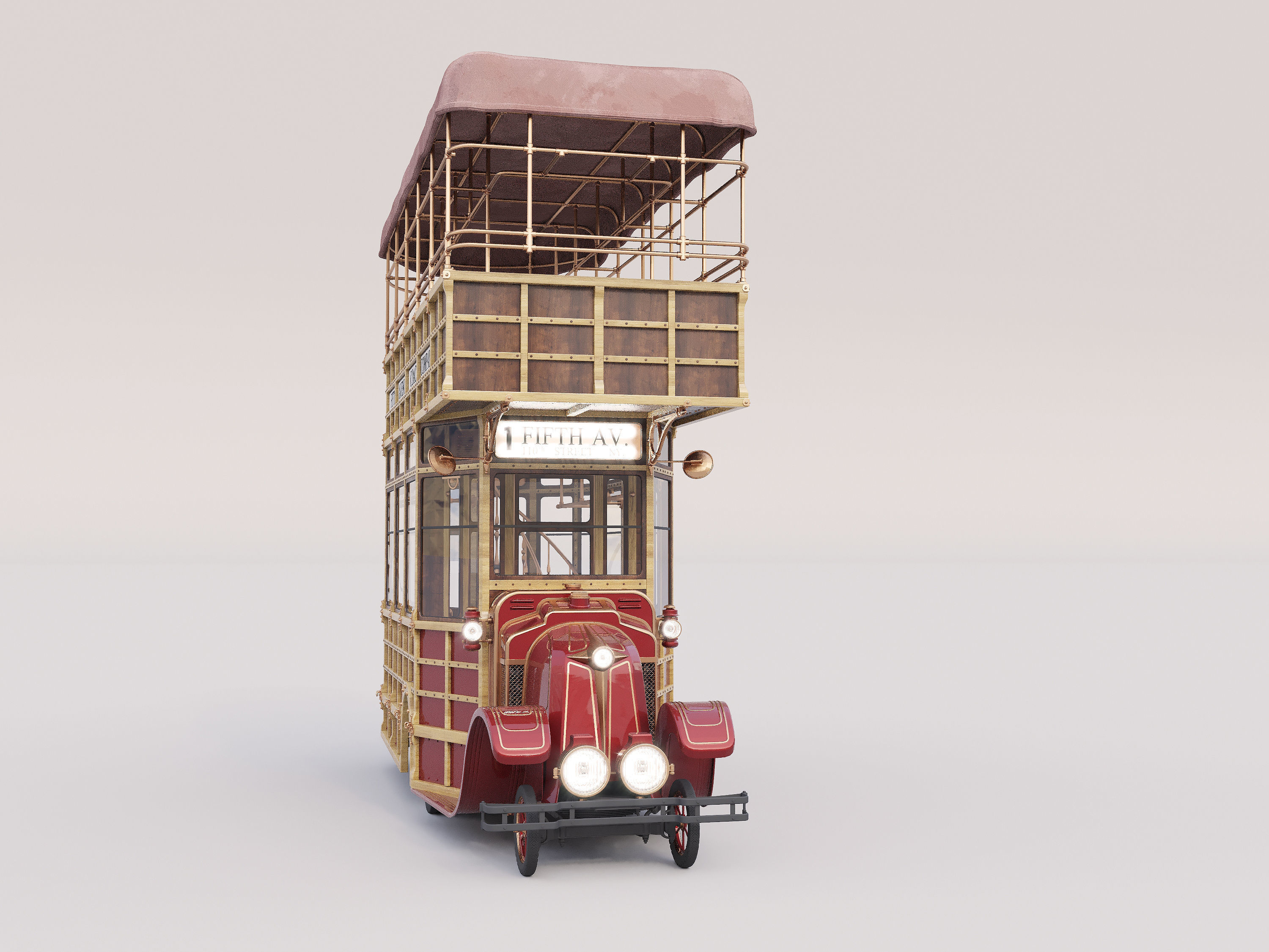 NYC  bus 3D model_6