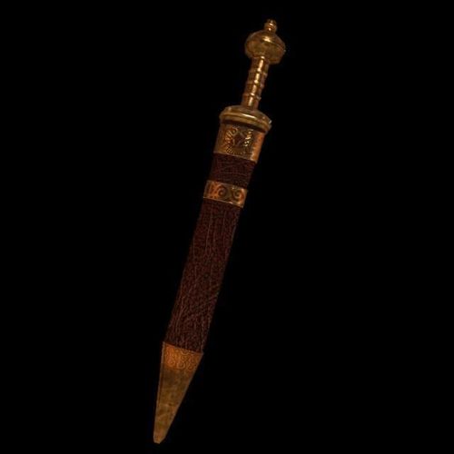 roman sword Low-poly 3D model