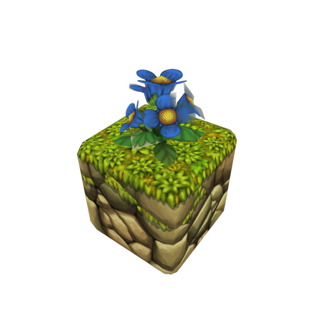 Cube World Level Building Set - Low Poly Hand Painted Low-poly 3D model_12