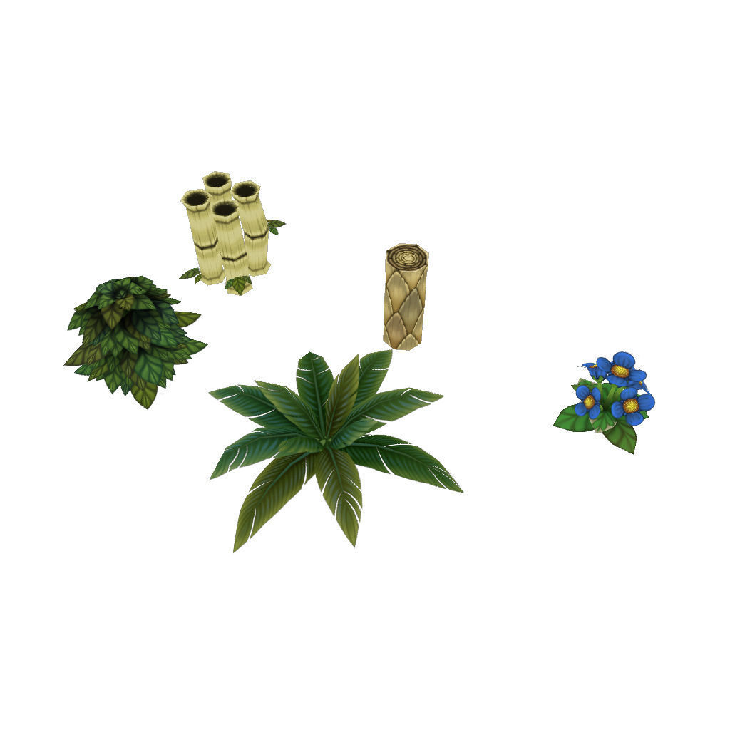 Cube World Level Building Set - Low Poly Hand Painted Low-poly 3D model_17