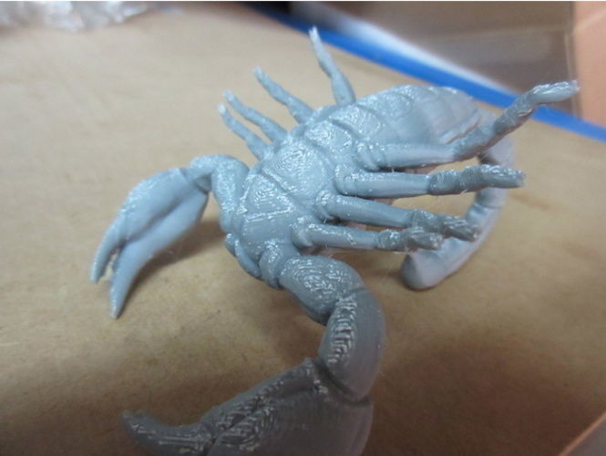 Scorpion toy on table 3D print model_9