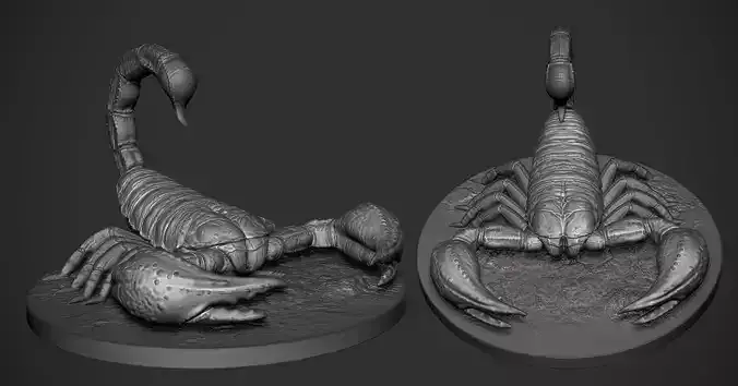 Scorpion toy on table 3D print model