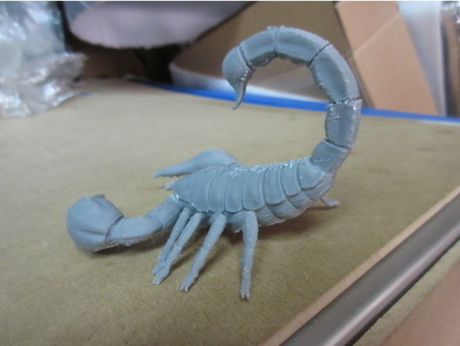 Scorpion toy on table 3D print model_10