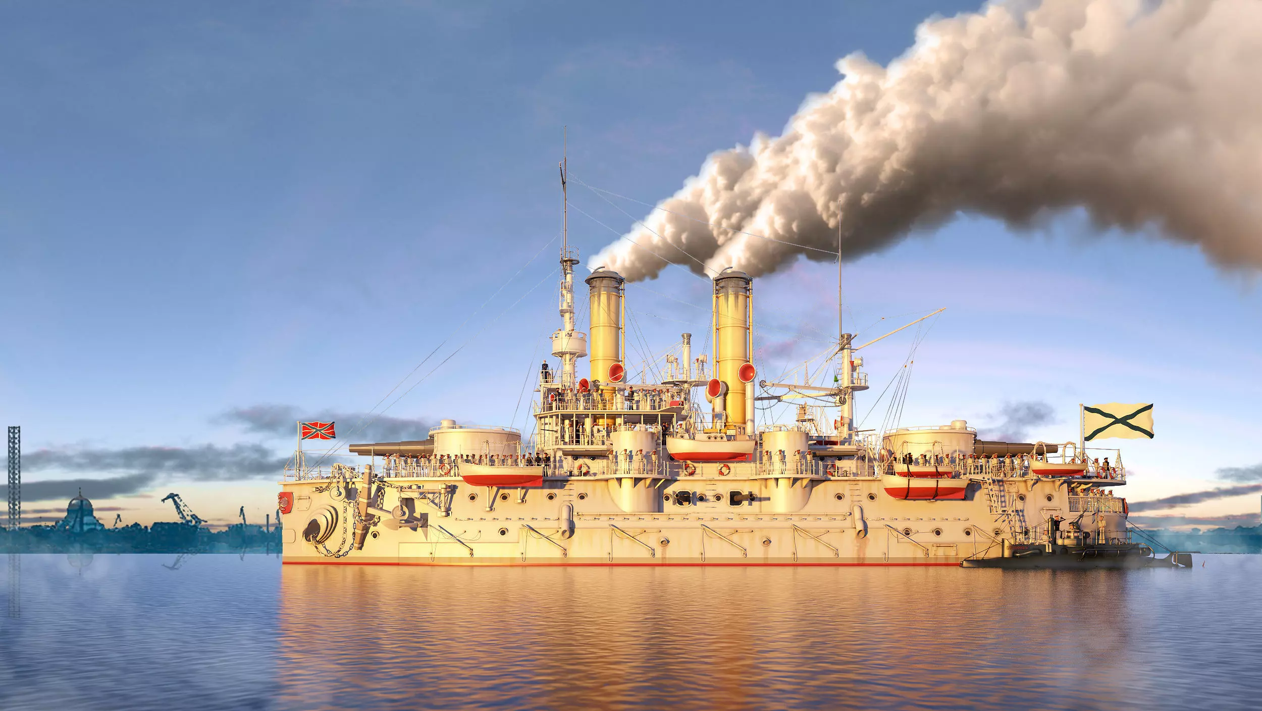 Battleship Petropavlovsk 1899 3D model_0