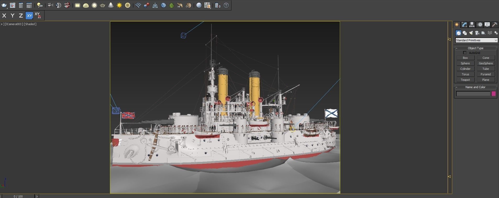 Battleship Petropavlovsk 1899 3D model_7