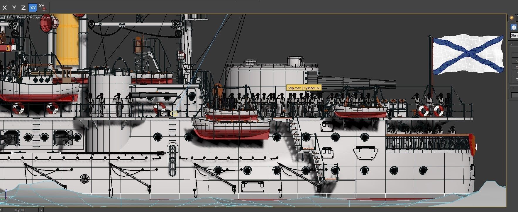 Battleship Petropavlovsk 1899 3D model_11