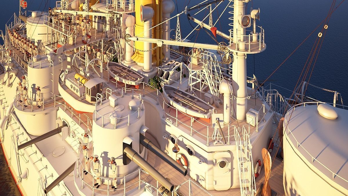 Battleship Petropavlovsk 1899 3D model_5