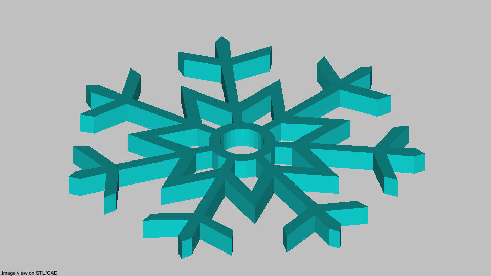 Snowflake - Type 3 3D model_5