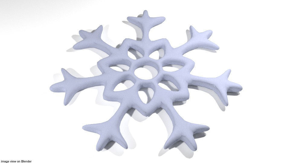 Snowflake - Type 3 3D model_2