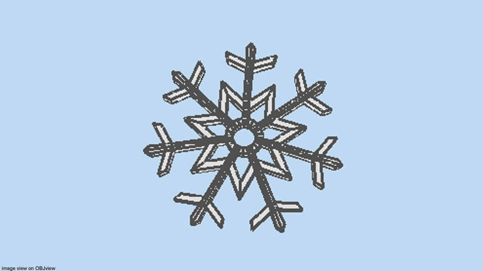 Snowflake - Type 3 3D model_4