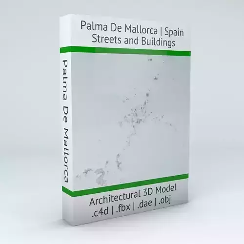 Palma De Mallorca Streets and Buildings 3D model