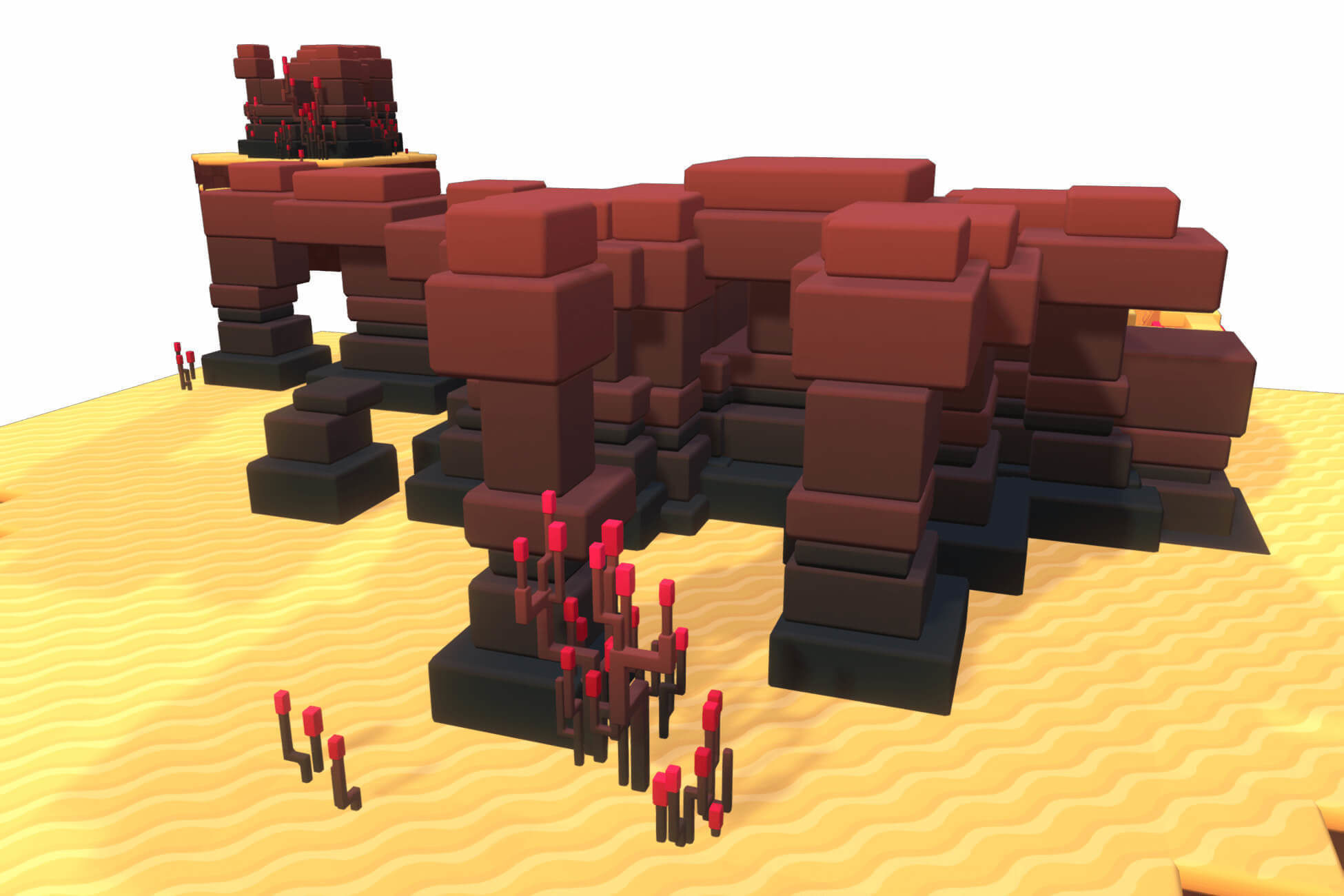 Dessert Temple - Proto Series Low-poly 3D model_13