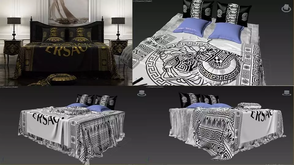 versace bed Free 3D model