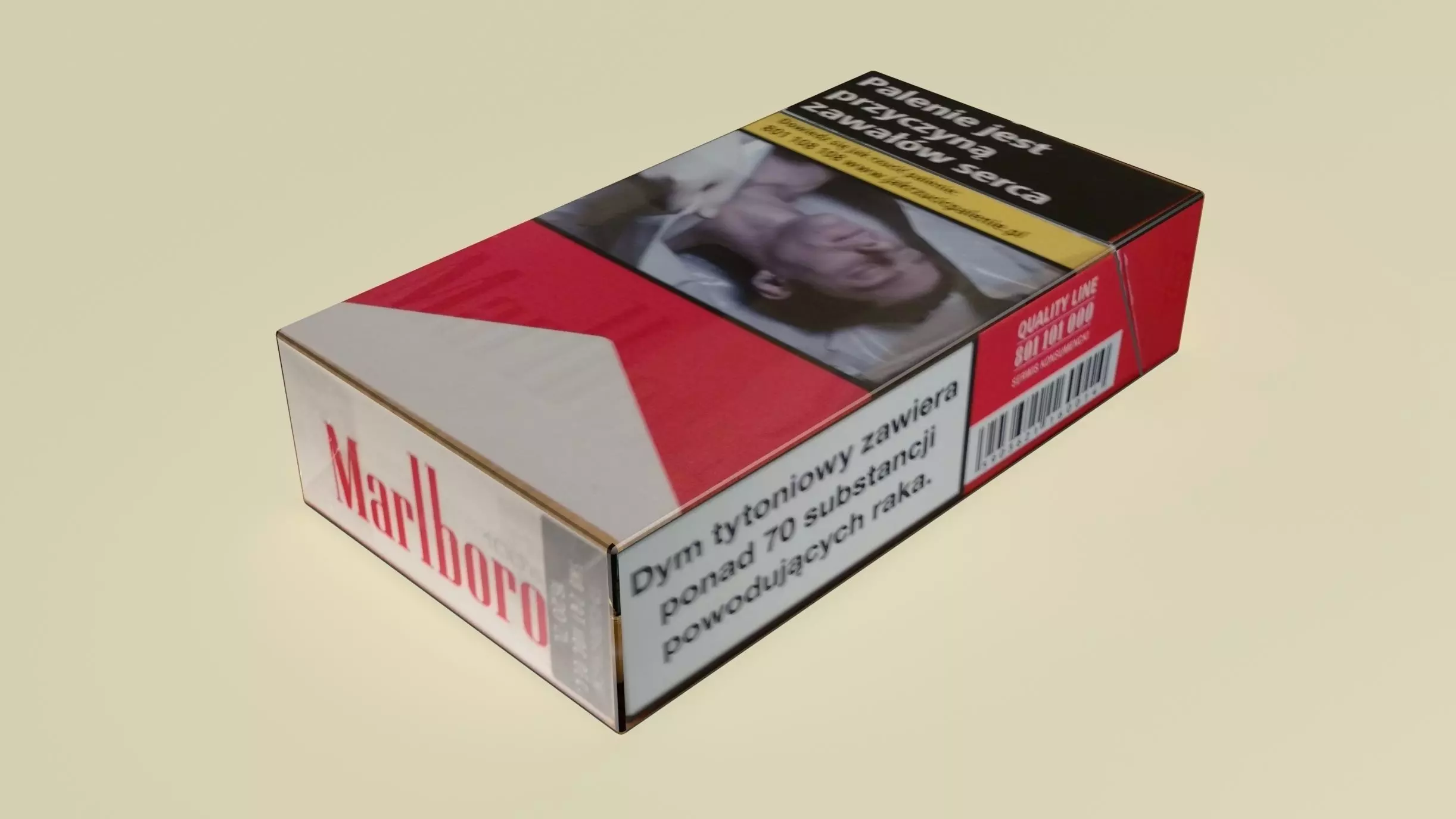 Marlboro cigarettes box Low-poly 3D model
