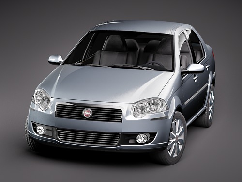 fiat new siena 2009 3D model_1