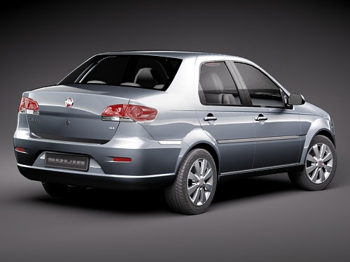 fiat new siena 2009 3D model_4