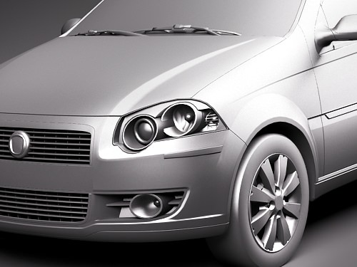 fiat new siena 2009 3D model_9