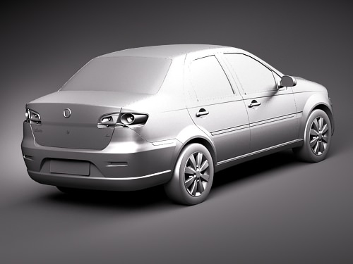 fiat new siena 2009 3D model_11