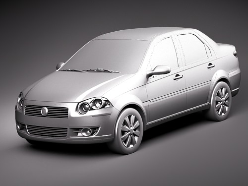 fiat new siena 2009 3D model_8