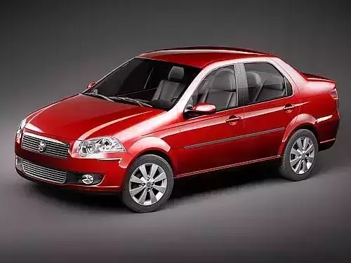 fiat new siena 2009 3D model