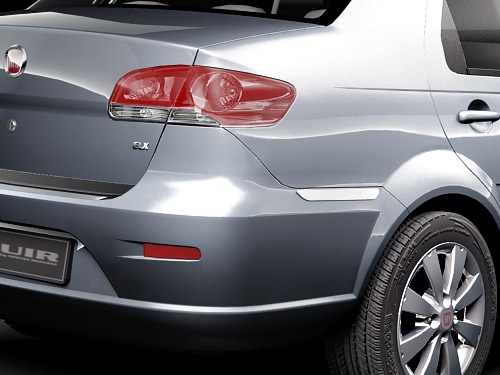 fiat new siena 2009 3D model_3